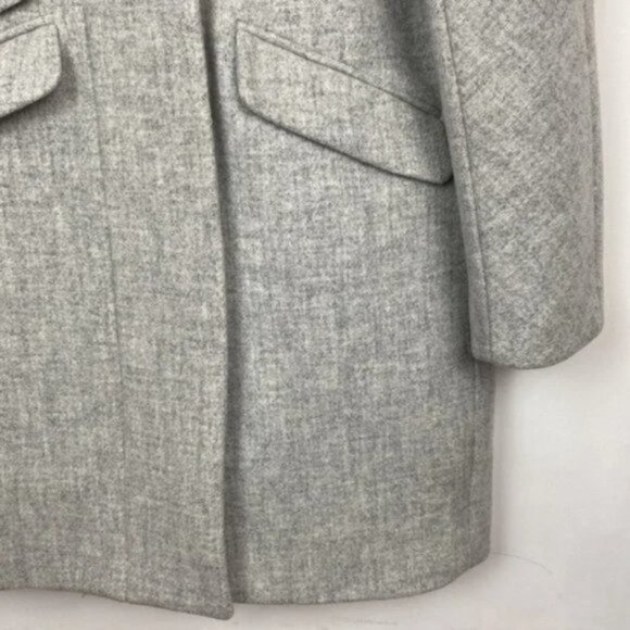 NWT 6 Cocoon Coat Italian Stadium Cloth Wool Heathered Dusk Gray - Picture 8 of 12